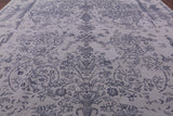 Grey Persian Hand Knotted Wool & Silk Rug - 11' 11" X 15' 1" - Golden Nile