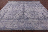 Grey Persian Hand Knotted Wool & Silk Rug - 11' 11" X 15' 1" - Golden Nile