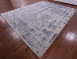 Grey Persian Hand Knotted Wool & Silk Rug - 11' 11" X 15' 1" - Golden Nile
