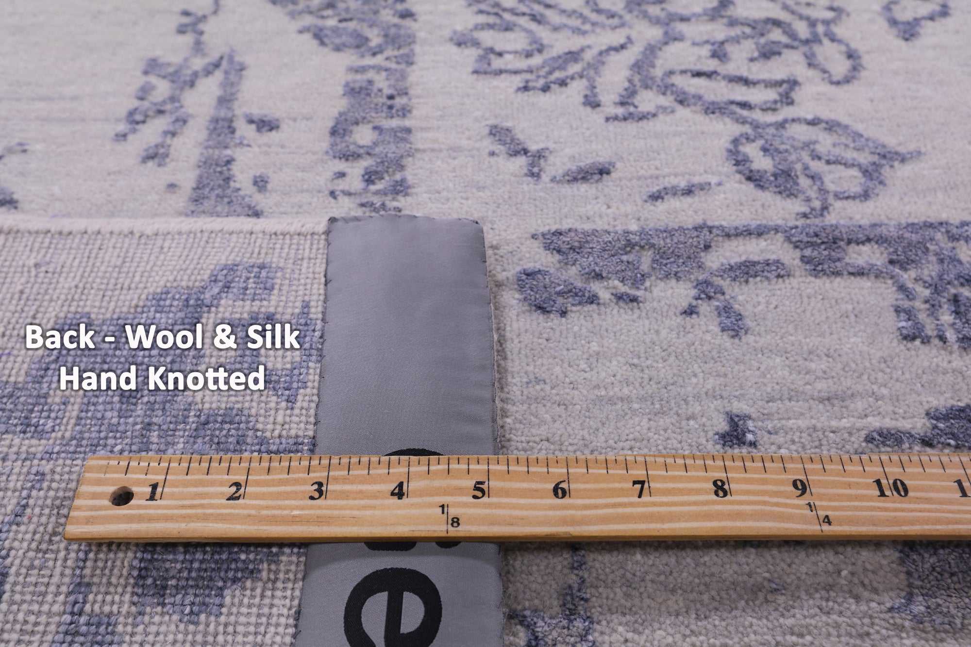 Grey Persian Hand Knotted Wool & Silk Rug - 11' 11" X 15' 1" - Golden Nile