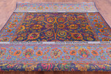 Blue Persian Hand Knotted Wool & Silk Rug - 9' 0" X 11' 10" - Golden Nile