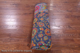 Blue Square Persian Handmade Wool & Silk Rug - 9' 0" X 9' 3" - Golden Nile