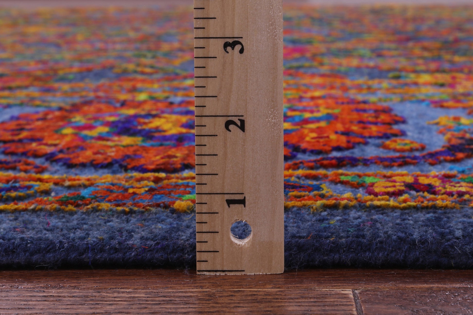 Blue Square Persian Handmade Wool & Silk Rug - 9' 0" X 9' 3" - Golden Nile