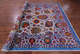 Grey Persian Hand Knotted Wool & Silk Rug - 9' 1" X 12' 1" - Golden Nile