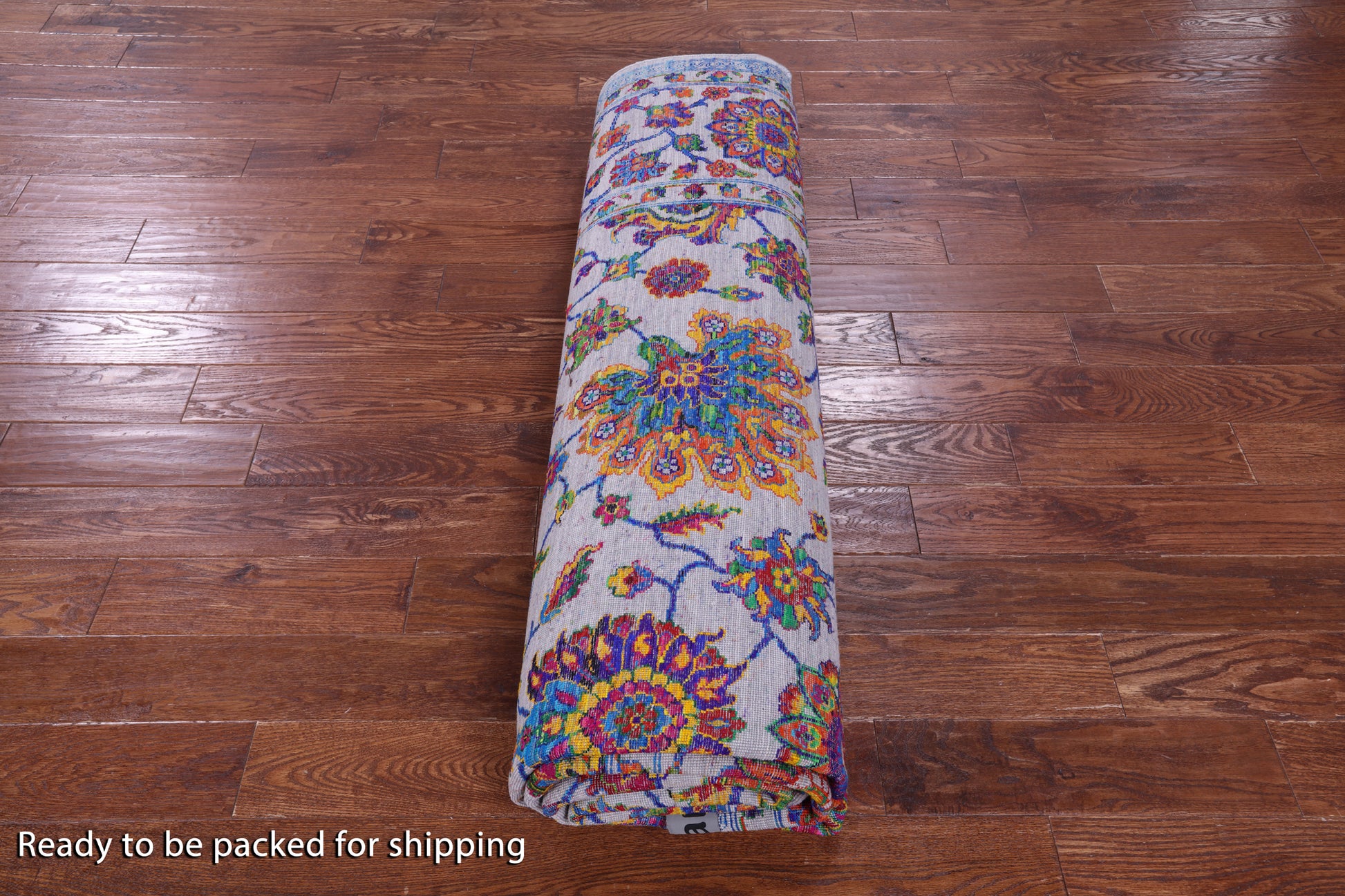 Grey Persian Hand Knotted Wool & Silk Rug - 9' 1" X 12' 1" - Golden Nile