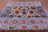 Grey Persian Hand Knotted Wool & Silk Rug - 9' 1" X 12' 1" - Golden Nile