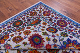 Grey Persian Hand Knotted Wool & Silk Rug - 9' 1" X 12' 1" - Golden Nile