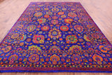 Purple Persian Hand Knotted Silk Rug - 9' 0" X 12' 3" - Golden Nile