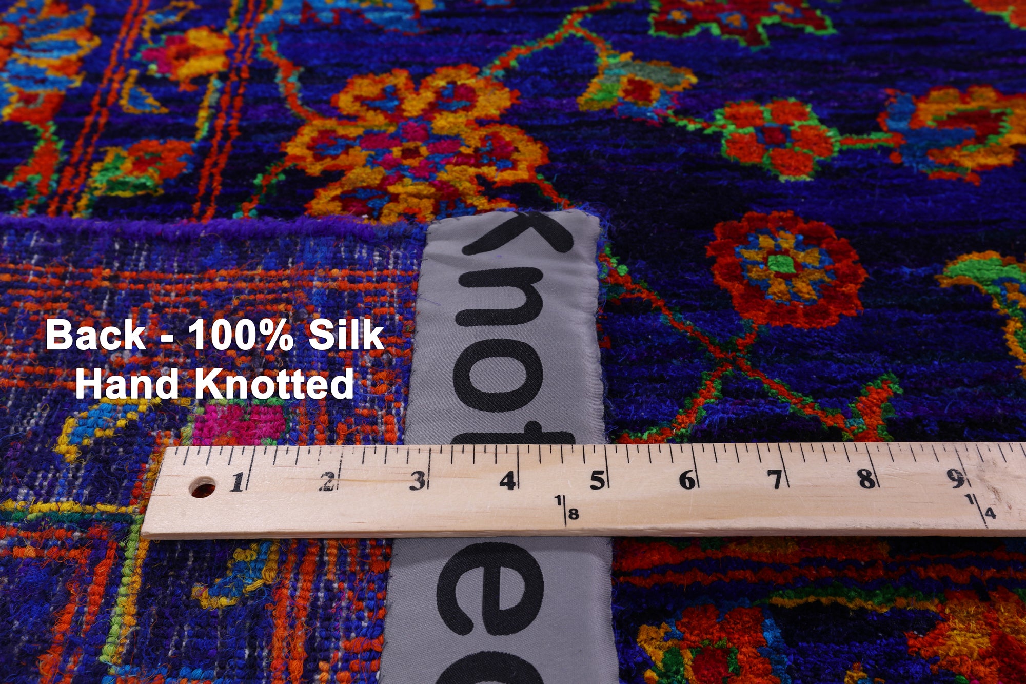 Purple Persian Hand Knotted 100% Silk Rug - 9' 0" X 12' 3" - Golden Nile