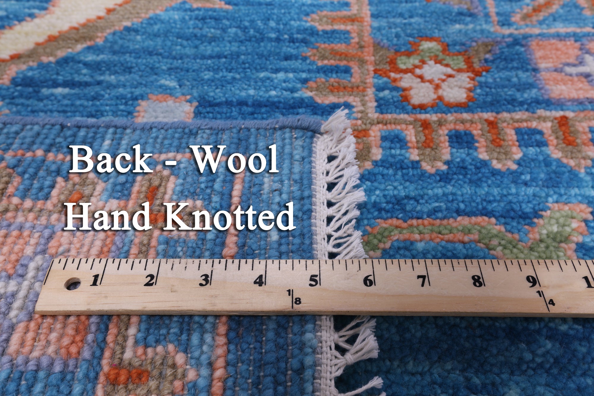 Blue Turkish Oushak Hand Knotted Wool Rug - 14' 2" X 21' 1" - Golden Nile