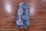 Blue William Morris Hand Knotted Wool Rug - 10' 0" X 14' 8" - Golden Nile