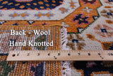 Geometric Persian Mamluk Hand Knotted Wool Rug - 8' 1" X 10' 3" - Golden Nile