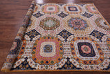 Geometric Persian Mamluk Hand Knotted Wool Rug - 8' 1" X 10' 3" - Golden Nile