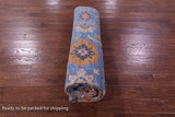 Blue Turkish Oushak Hand Knotted Wool Rug - 8' 2" X 10' 0" - Golden Nile