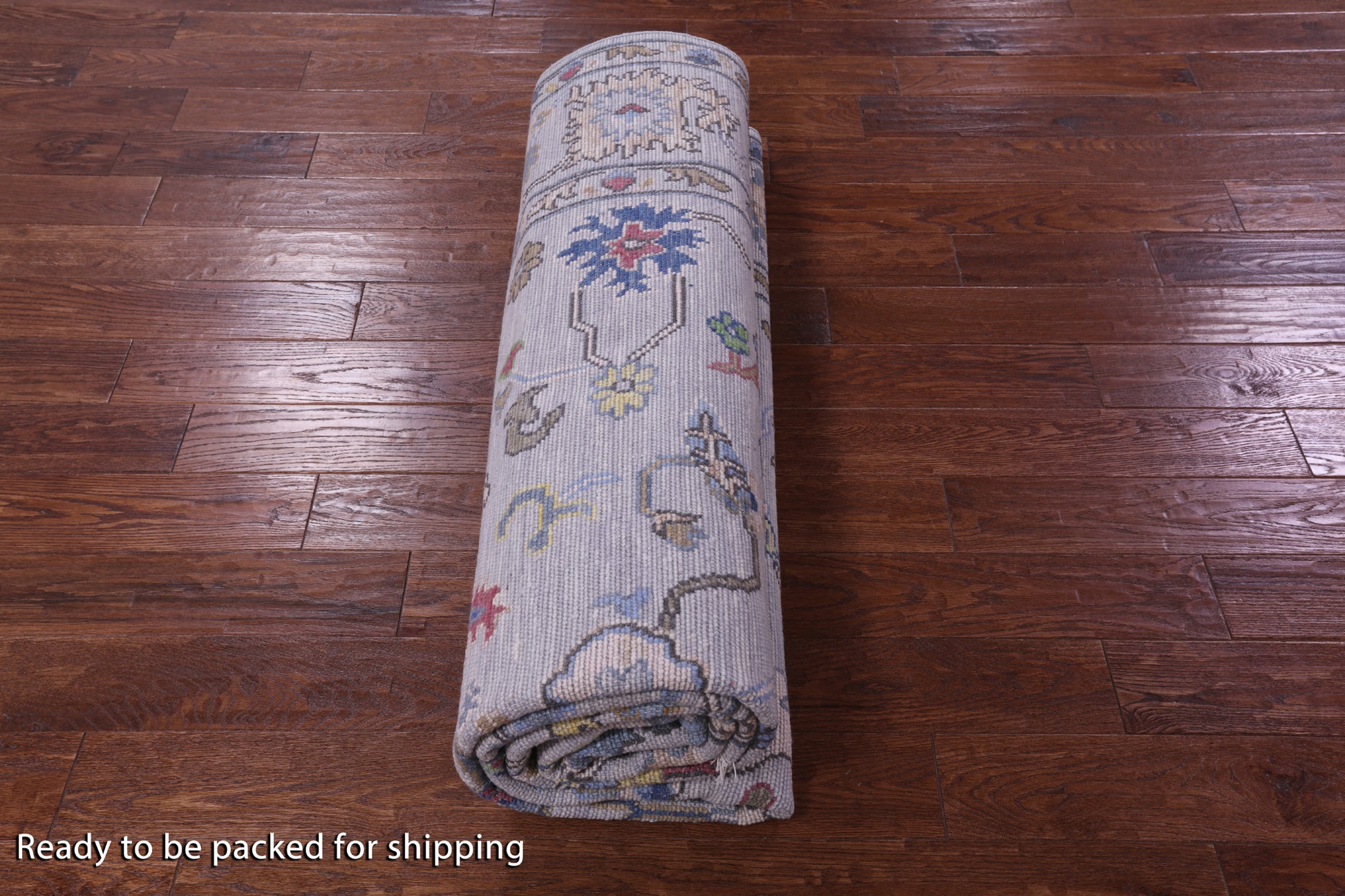 Grey Turkish Oushak Hand Knotted Wool Rug - 8' 0" X 10' 2" - Golden Nile