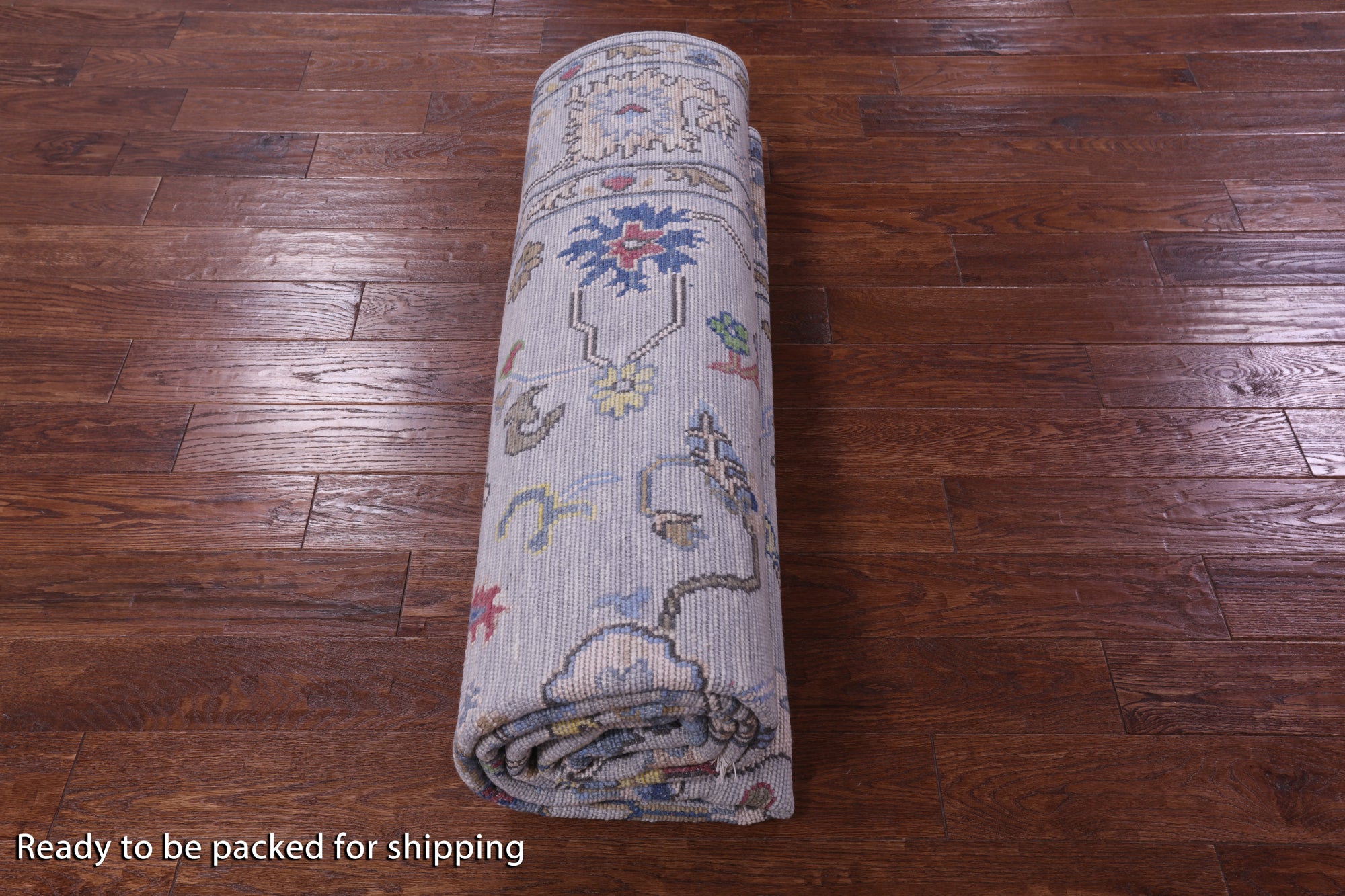 Grey Turkish Oushak Hand Knotted Wool Rug - 8' 0" X 10' 2" - Golden Nile