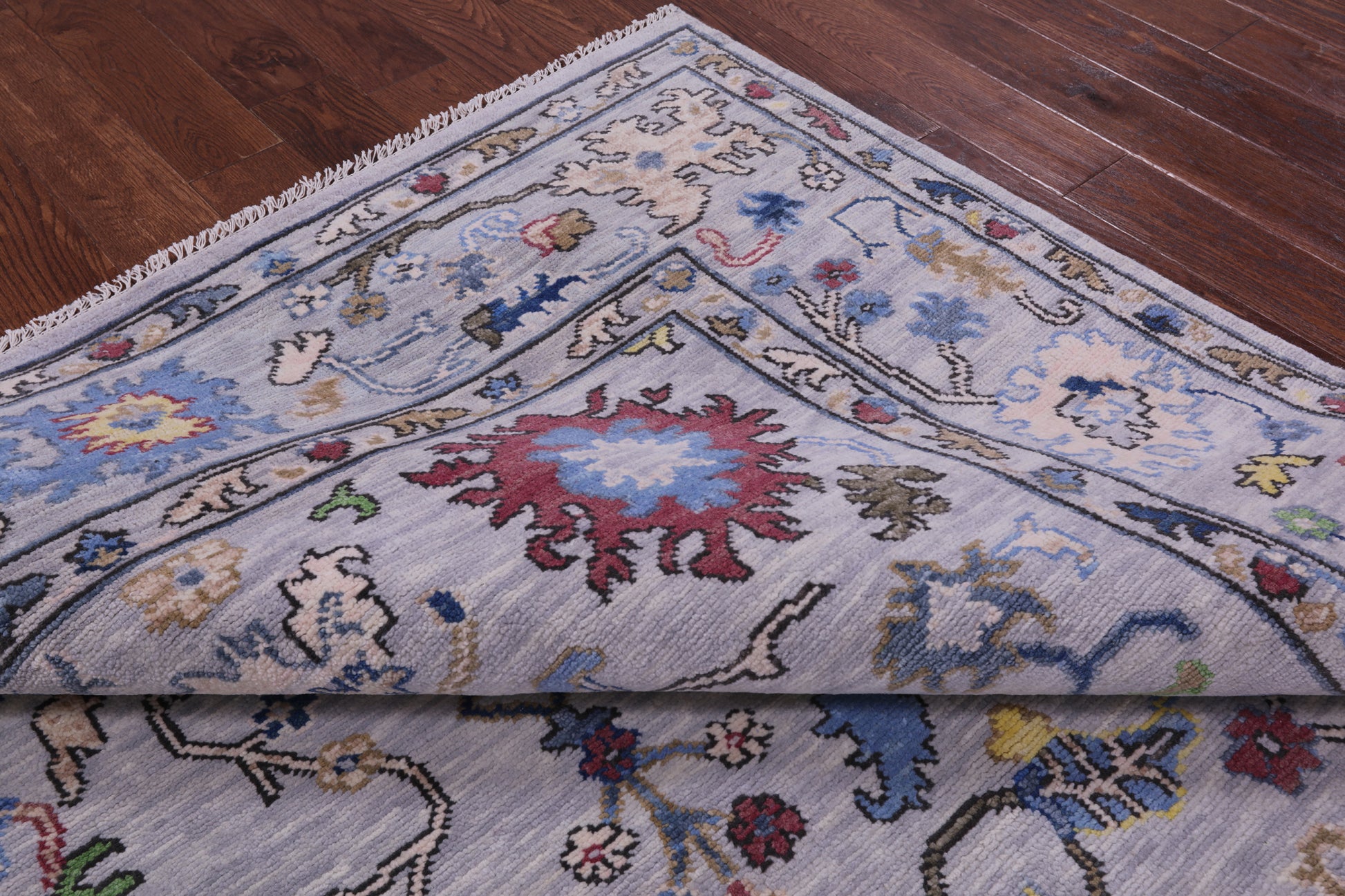 Grey Turkish Oushak Hand Knotted Wool Rug - 8' 0" X 10' 2" - Golden Nile