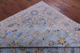 Blue Turkish Oushak Hand Knotted Wool Rug - 8' 2" X 10' 4" - Golden Nile