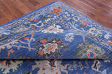 Blue Turkish Oushak Hand Knotted Wool Rug - 8' 1" X 10' 4" - Golden Nile