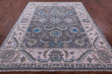 Grey Persian Tabriz Hand Knotted Wool Rug - 8' 0" X 10' 0" - Golden Nile