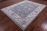 Grey Persian Tabriz Hand Knotted Wool Rug - 8' 0" X 10' 0" - Golden Nile