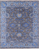 Grey Persian Tabriz Hand Knotted Wool Rug - 8' 3" X 10' 1" - Golden Nile