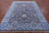 Grey Persian Tabriz Hand Knotted Wool Rug - 8' 3" X 10' 1" - Golden Nile