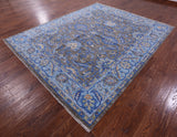 Grey Persian Tabriz Hand Knotted Wool Rug - 8' 3" X 10' 1" - Golden Nile
