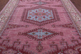 Pink Kazak Hand Knotted Wool Rug - 9' 0" X 12' 0" - Golden Nile