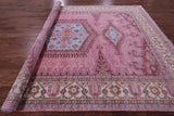 Pink Kazak Hand Knotted Wool Rug - 9' 0" X 12' 0" - Golden Nile