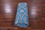 Blue Turkish Oushak Handmade Wool Rug - 9' 3" X 11' 9" - Golden Nile