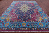 Heriz Serapi Hand Knotted Wool Rug - 9' 0" X 12' 6" - Golden Nile