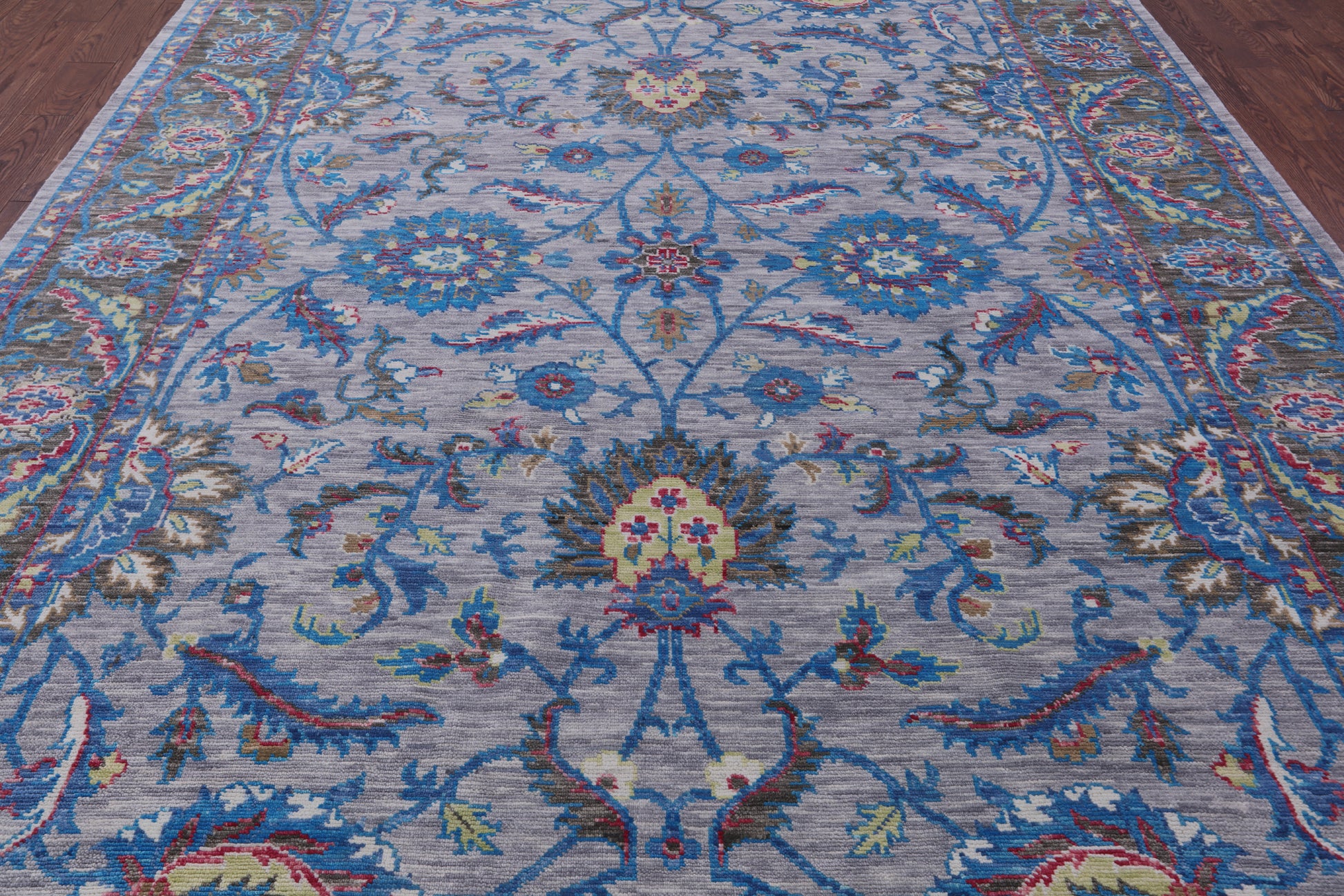 Grey Persian Tabriz Handmade Wool Rug - 9' 1" X 12' 2" - Golden Nile