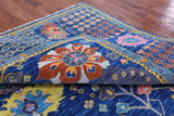 Blue Square Turkish Oushak Hand Knotted Wool Rug - 9' 0" X 9' 2" - Golden Nile