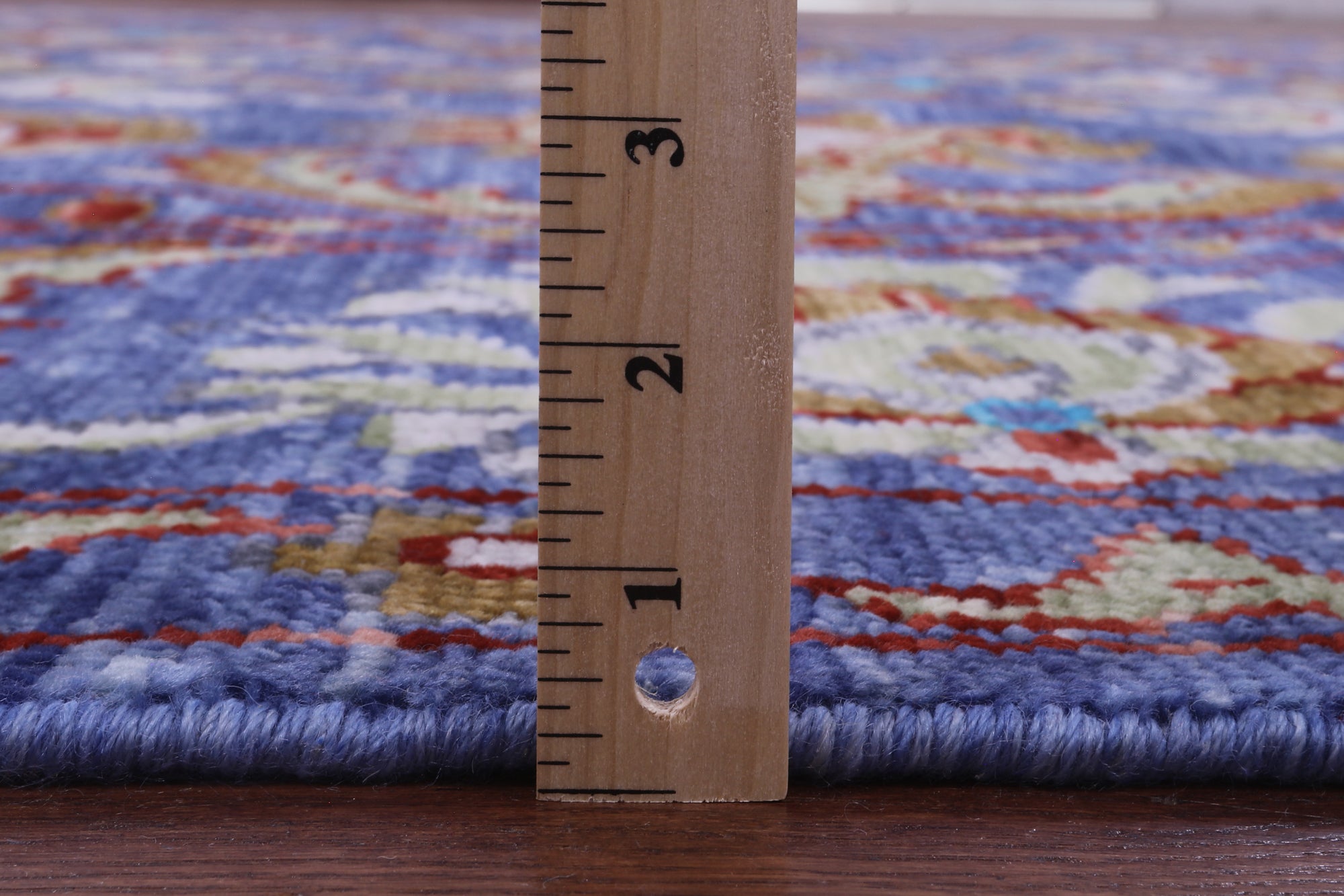 Blue Square Persian Tabriz Hand Knotted Wool Rug - 9' 1" X 9' 3" - Golden Nile