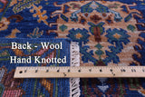Blue Turkish Oushak Hand Knotted Wool Rug - 6' 0" X 9' 1" - Golden Nile