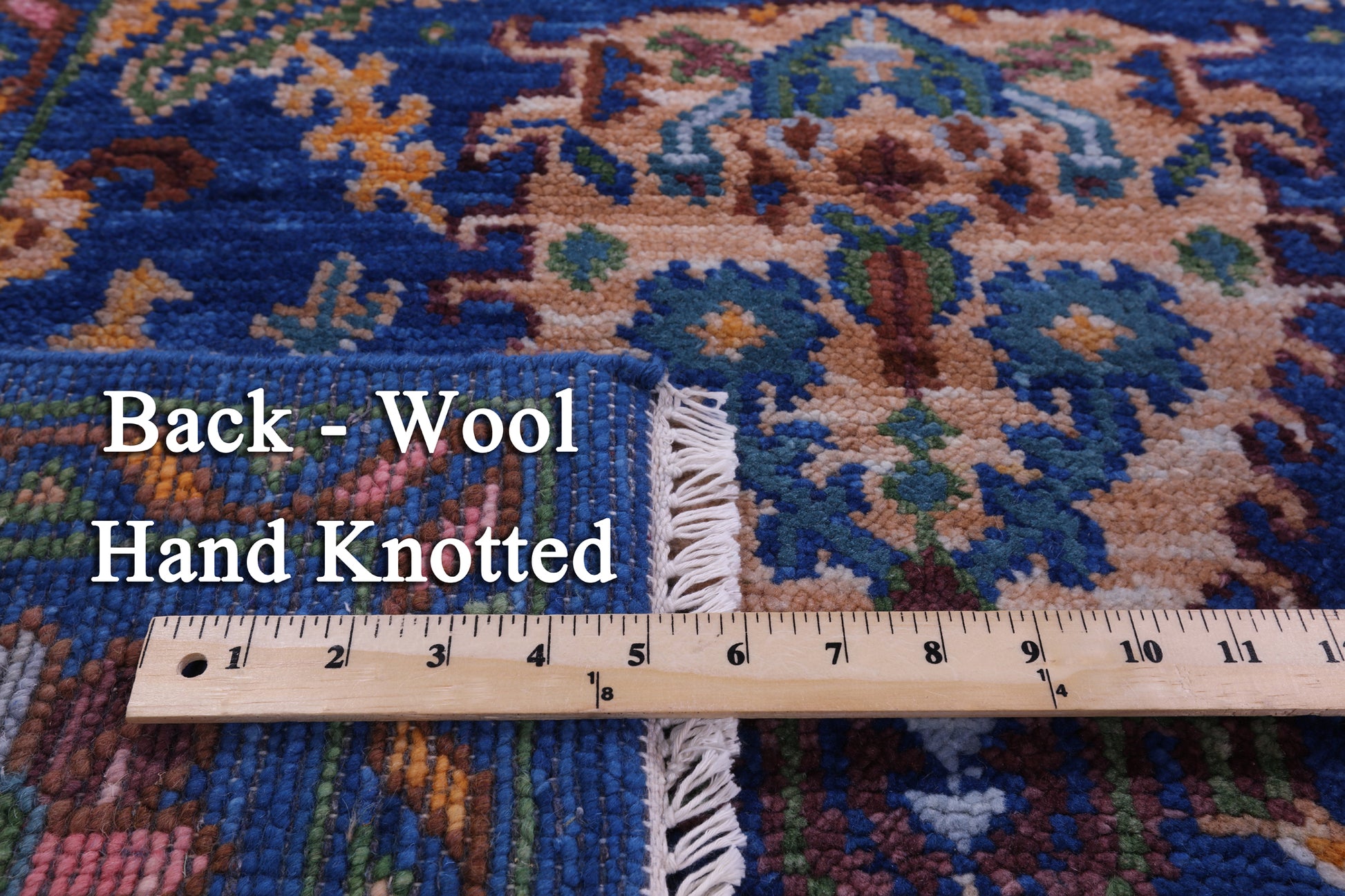 Blue Turkish Oushak Hand Knotted Wool Rug - 6' 0" X 9' 1" - Golden Nile
