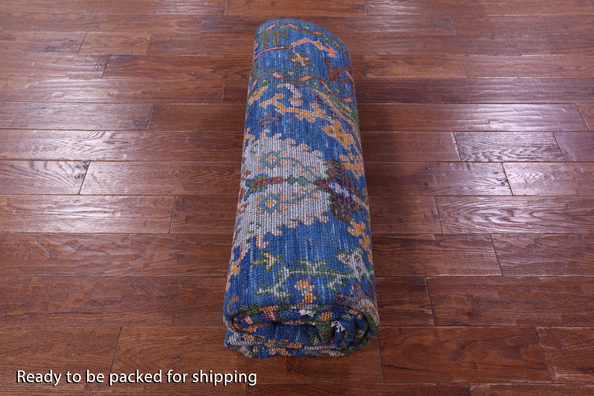 Blue Turkish Oushak Hand Knotted Wool Rug - 6' 0" X 9' 1" - Golden Nile