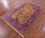 Turkish Oushak Hand Knotted Wool Rug - 5' 0" X 7' 10" - Golden Nile