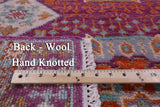 Geometric Persian Mamluk Hand Knotted Wool Rug - 4' 0" X 6' 2" - Golden Nile