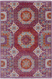 Geometric Persian Mamluk Hand Knotted Wool Rug - 4' 0" X 6' 2" - Golden Nile