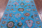 Blue Turkish Oushak Hand Knotted Wool Rug - 4' 0" X 6' 4" - Golden Nile