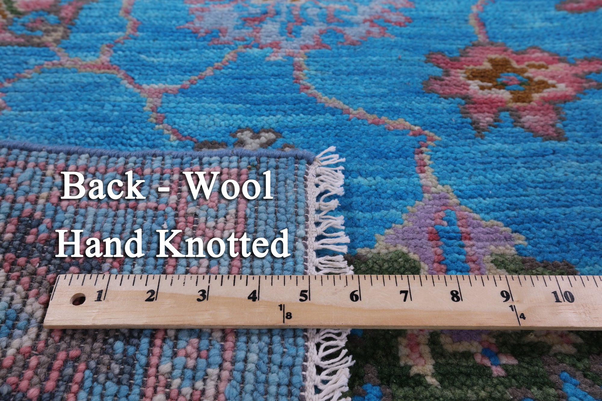 Blue Turkish Oushak Hand Knotted Wool Rug - 4' 0" X 6' 4" - Golden Nile