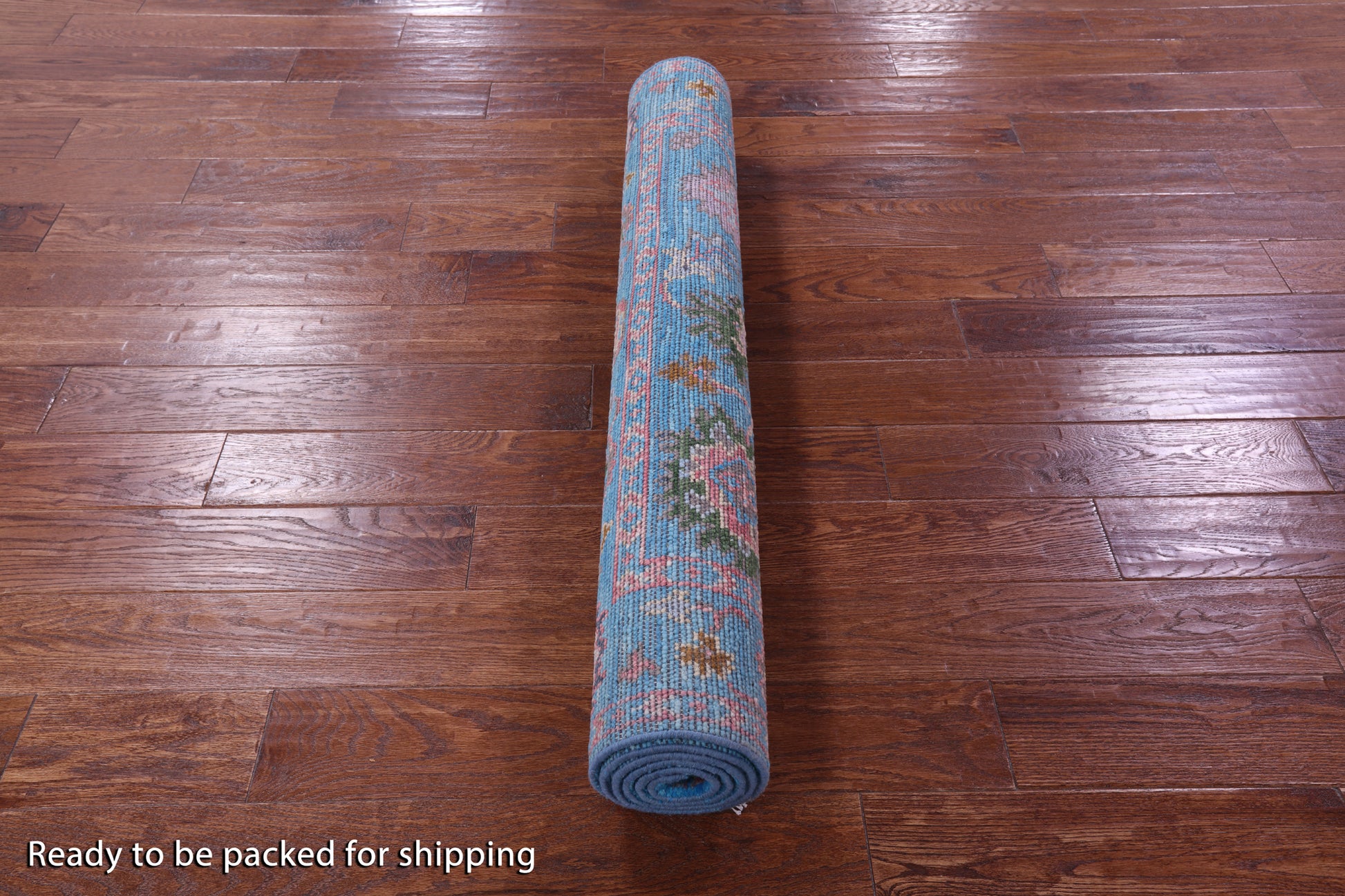 Blue Turkish Oushak Hand Knotted Wool Rug - 4' 0" X 6' 4" - Golden Nile