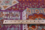 Geometric Persian Mamluk Hand Knotted Wool Rug - 4' 1" X 6' 3" - Golden Nile