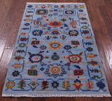 Turkish Oushak Hand Knotted Wool Rug - 3' 2" X 5' 0" - Golden Nile