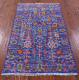 Turkish Oushak Hand Knotted Wool Rug - 3' 2" X 5' 2" - Golden Nile