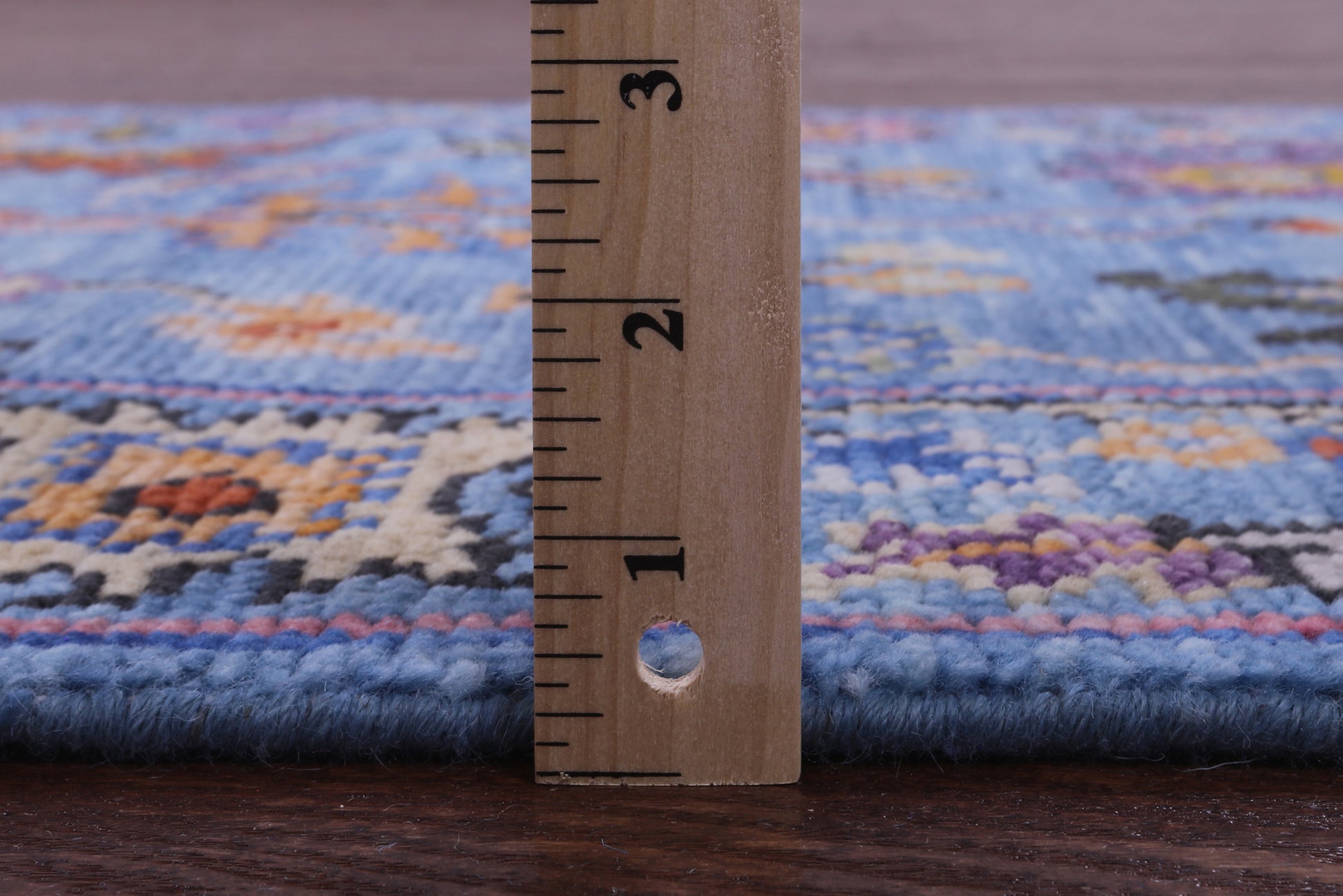 Blue Turkish Oushak Hand Knotted Wool Runner Rug - 2' 8" X 10' 5" - Golden Nile