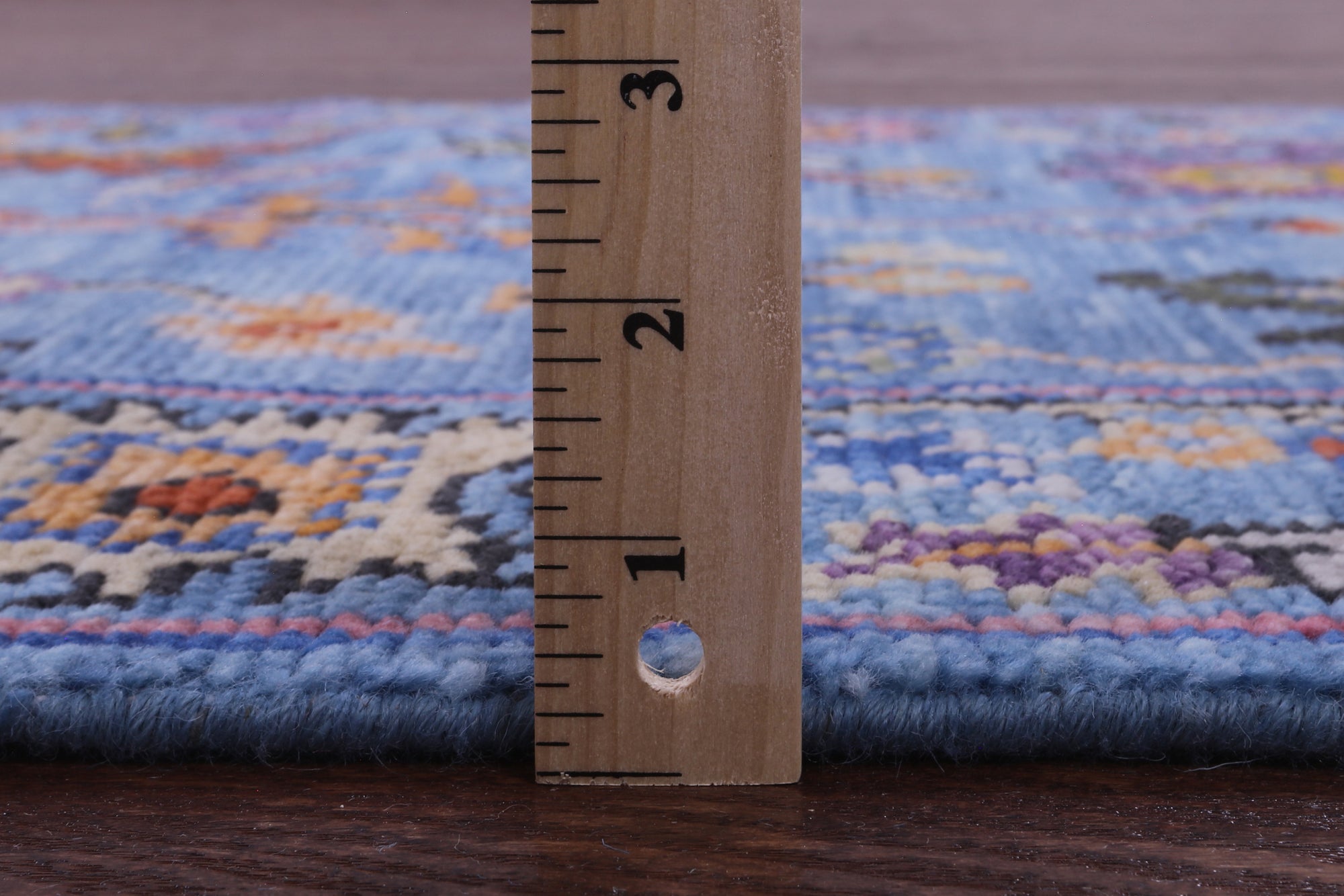 Blue Turkish Oushak Hand Knotted Wool Runner Rug - 2' 8" X 10' 5" - Golden Nile