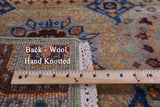 Geometric Persian Mamluk Hand Knotted Wool Runner Rug - 2' 7" X 10' 2" - Golden Nile